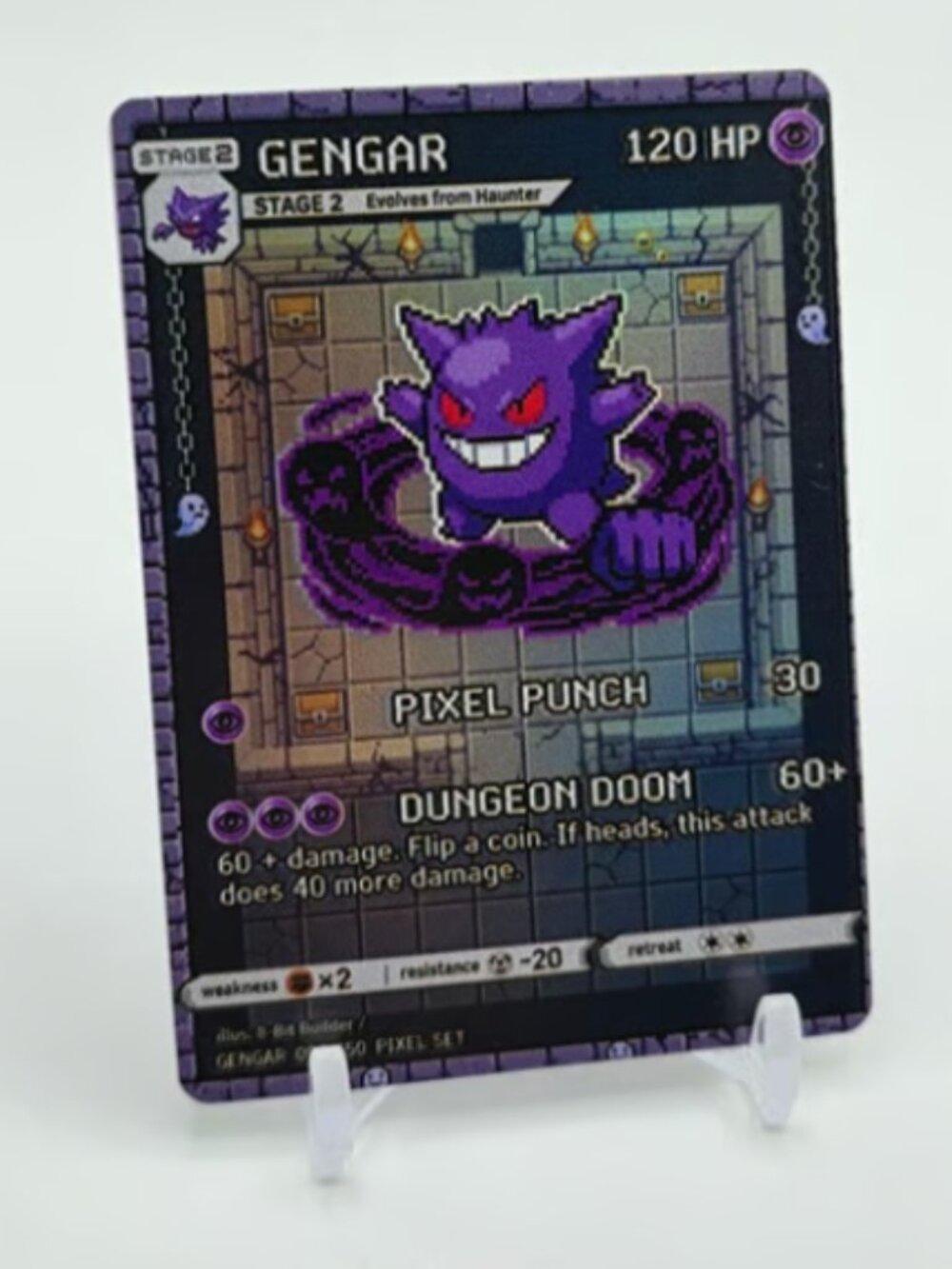 GENGAR Fan-Art READ DISCRIPTION: HOLO GENGAR Card GENGAR Pokemon Card p1